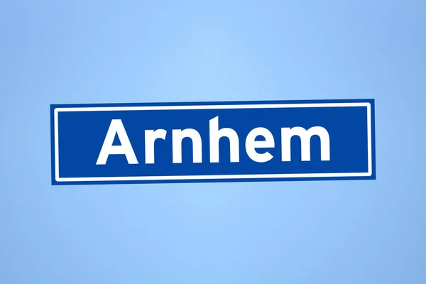 Знак "Арнем" в Нидерландах — стоковое фото