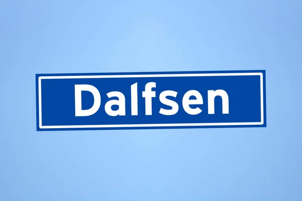 Назва міста Далфсен у Нідерландах — стокове фото