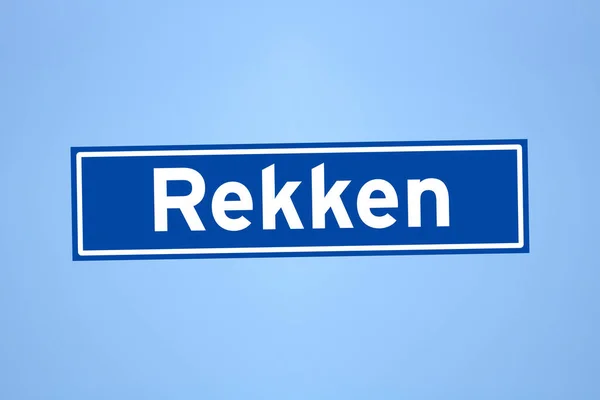 Примітка на сайті Rekken place sign in Netherlands — стокове фото