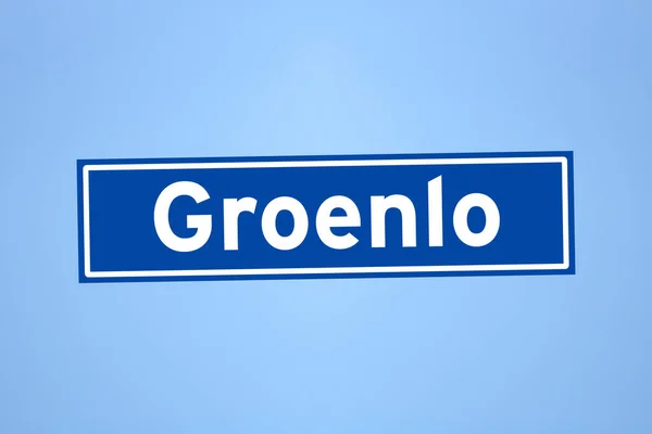 Знак географического названия Groenlo в Нидерландах — стоковое фото