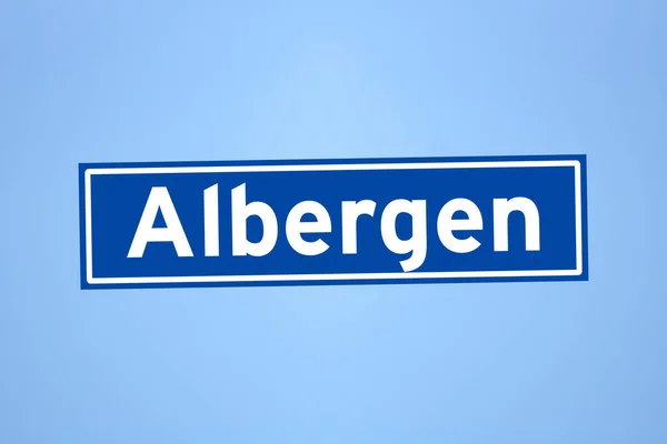 Знак імені Альберген у Нідерландах — стокове фото