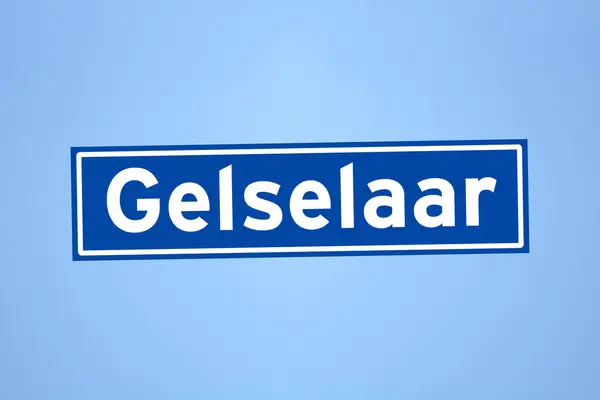 Знак "Gelselaar place name" в Нидерландах — стоковое фото