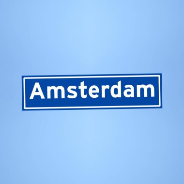Hollanda 'da Amsterdam isim işareti