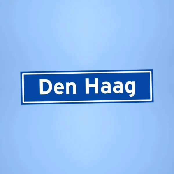 Гаазький географічний знак в Нідерландах — стокове фото