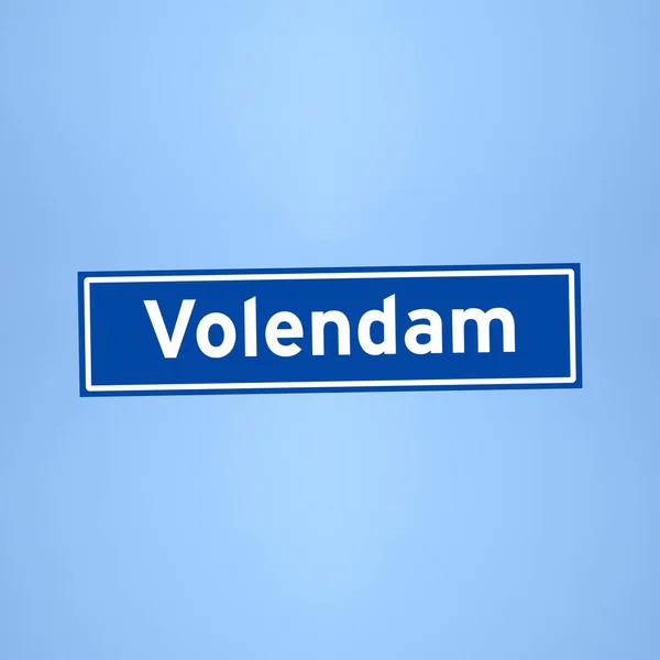 Знак "Волендам" в Нидерландах — стоковое фото