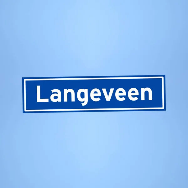 Знак "Langeveen" в Нидерландах — стоковое фото