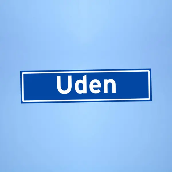 Знак "Uden place name" в Нидерландах — стоковое фото