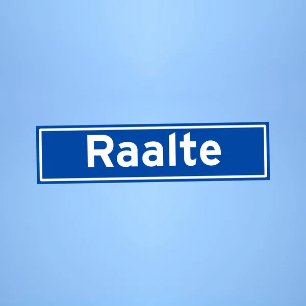Raalte place name sign in the Netherlands — стокове фото