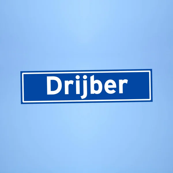 Drijber place name sign in the Netherlands — Stock Photo, Image