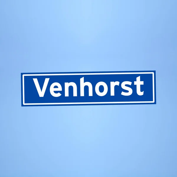 Знак места Венхорста в Нидерландах — стоковое фото