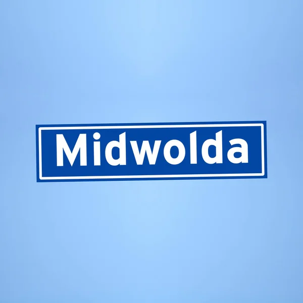 Midwolda segnaposto nei Paesi Bassi — Foto Stock