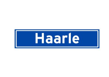 Haarle, Hollandalıların isim işaretlerini izole etti. Hollanda 'dan şehir tabelası.