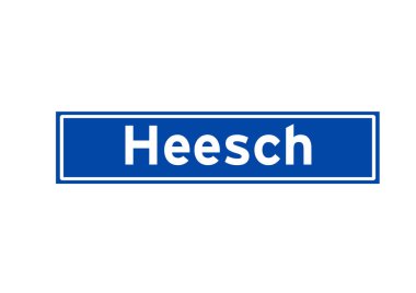 Heesch, Hollandalıların isim işaretlerini izole etti. Hollanda 'dan şehir tabelası.