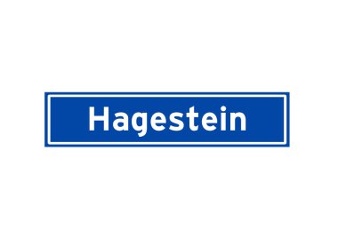 Hagestein, Hollandalı isim işaretini izole etti. Hollanda 'dan şehir tabelası.