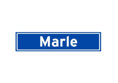 Marle, Hollandalıların isim işaretlerini ayırdı. Hollanda 'dan şehir tabelası.