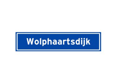 Wolphaartsdijk Hollandalıların isim işaretlerini izole etti. Hollanda 'dan şehir tabelası.