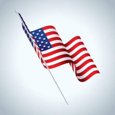 Amerikan bayrağı sallayarak resimde kutup