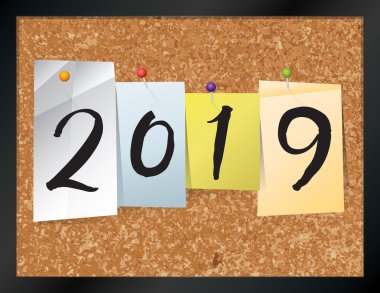 2019 ilan panosu Tema illüstrasyon