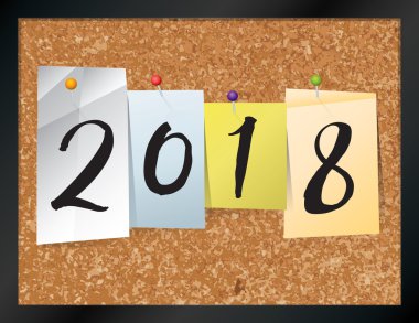 2018 ilan panosu Tema illüstrasyon