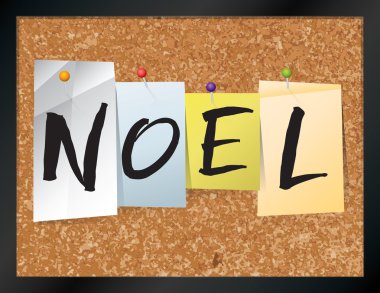 Noel ilan panosu Tema illüstrasyon