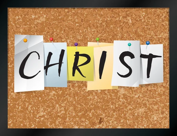 Christus bulletinboard thema illustratie — Stockvector