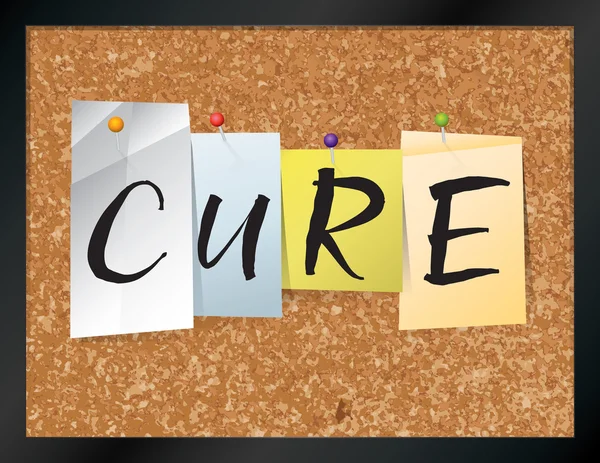 Cure Bulletin Board Theme Illustration — Stock Vector
