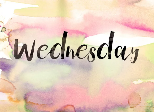 Wednesday Concept Watercolor Theme — Stock Photo, Image