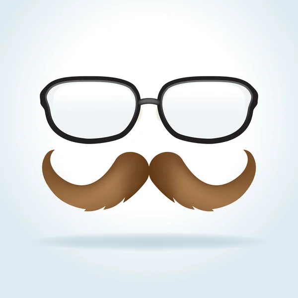 Εικόνα με γυαλιά και μουστάκι του ανθρώπου — Διανυσματικό Αρχείο