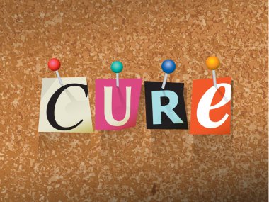 Cure Pinned Kağıt Kavramı İllüstrasyon