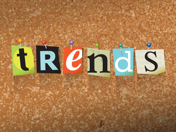 Trends Pinned Paper Concept Illustration