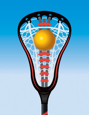 Lacrosse sopa cep ve topu closeup