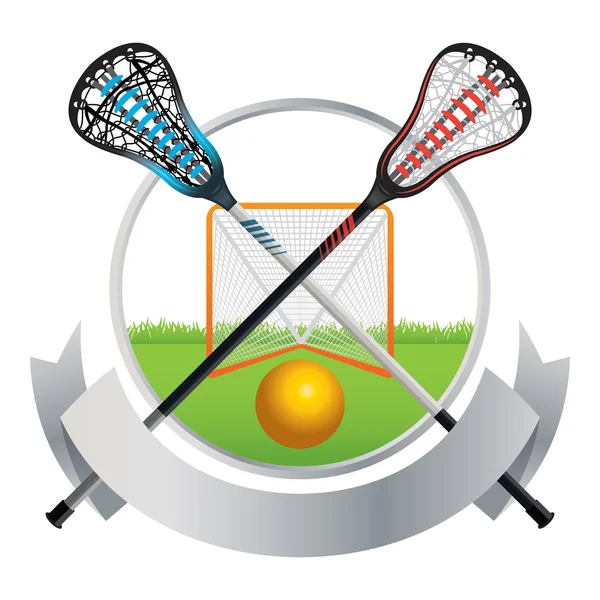 Lacrosse Emblem and Banner Design Stock Illustration
