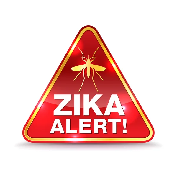 Zika virüs Uyarı simge tasarlamak — Stok Vektör