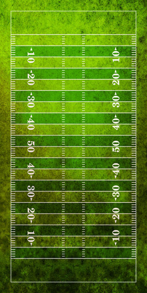 Aerial View of American Football Field