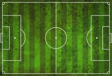 Dokulu Grunge futbol futbol sahası