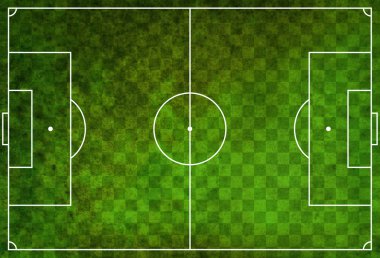 Dokulu damalı Grunge futbol futbol sahası