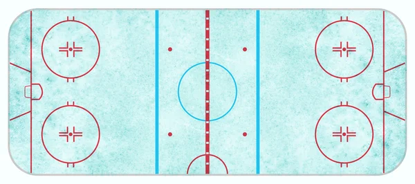 Vista aérea de la pista de hockey sobre hielo con textura —  Fotos de Stock