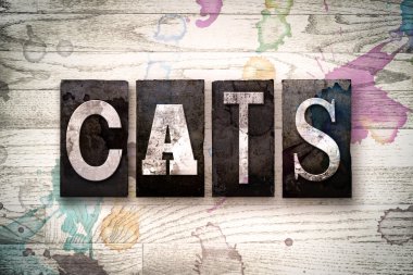Kediler Konsept Metal Letterpress Tipi