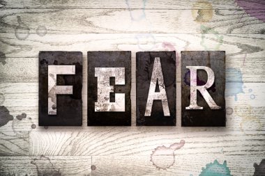 Fear Concept Metal Letterpress Tipi