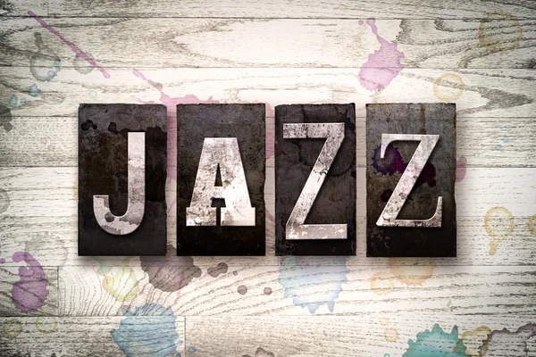 Jazz koncepció fém Magasnyomó típusa — Stock Fotó