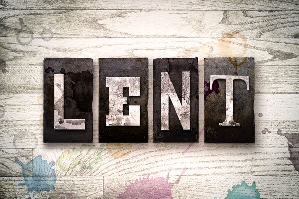 Lent Concept Metal Letterpress Type