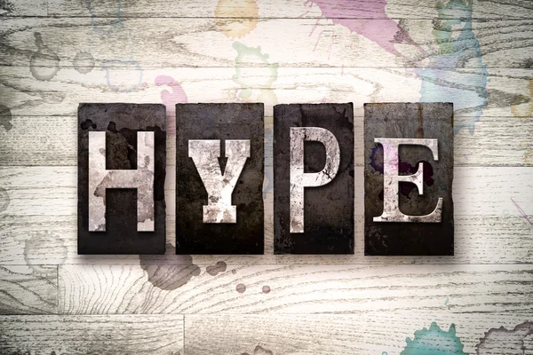 Hype Concept Metal Letterpress Tipo — Foto Stock