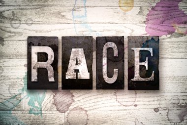 Yarış kavramı Metal Letterpress türü