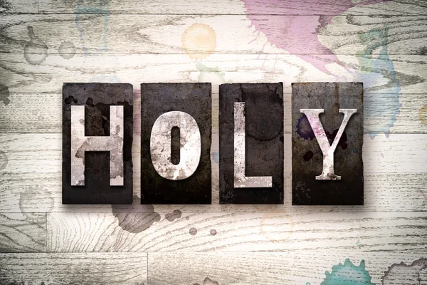 Holy Concept Metal Letterpress Type — Stock Photo, Image