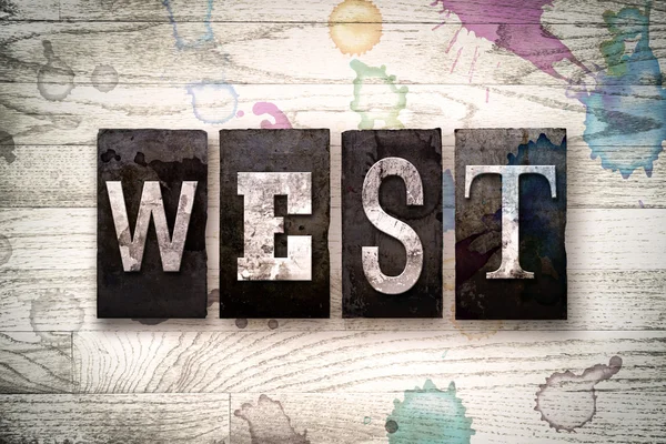 Tipo de tipografia Metal oeste conceito — Fotografia de Stock