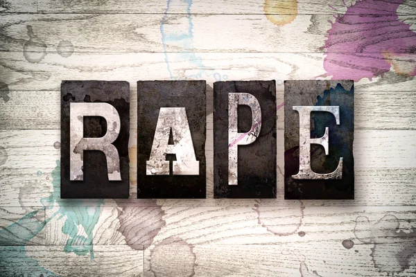 Rape Concept Metal Letterpress Type — Stock Photo, Image