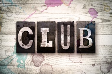 Club kavramı Metal Letterpress türü