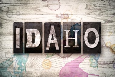 Idaho kavramı Metal Letterpress türü