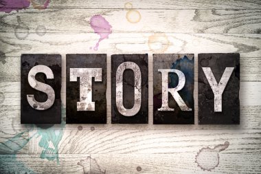 Hikaye kavramı Metal Letterpress türü