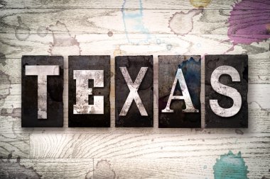 Texas kavramı Metal Letterpress türü